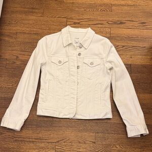 J. Crew white denim jacket